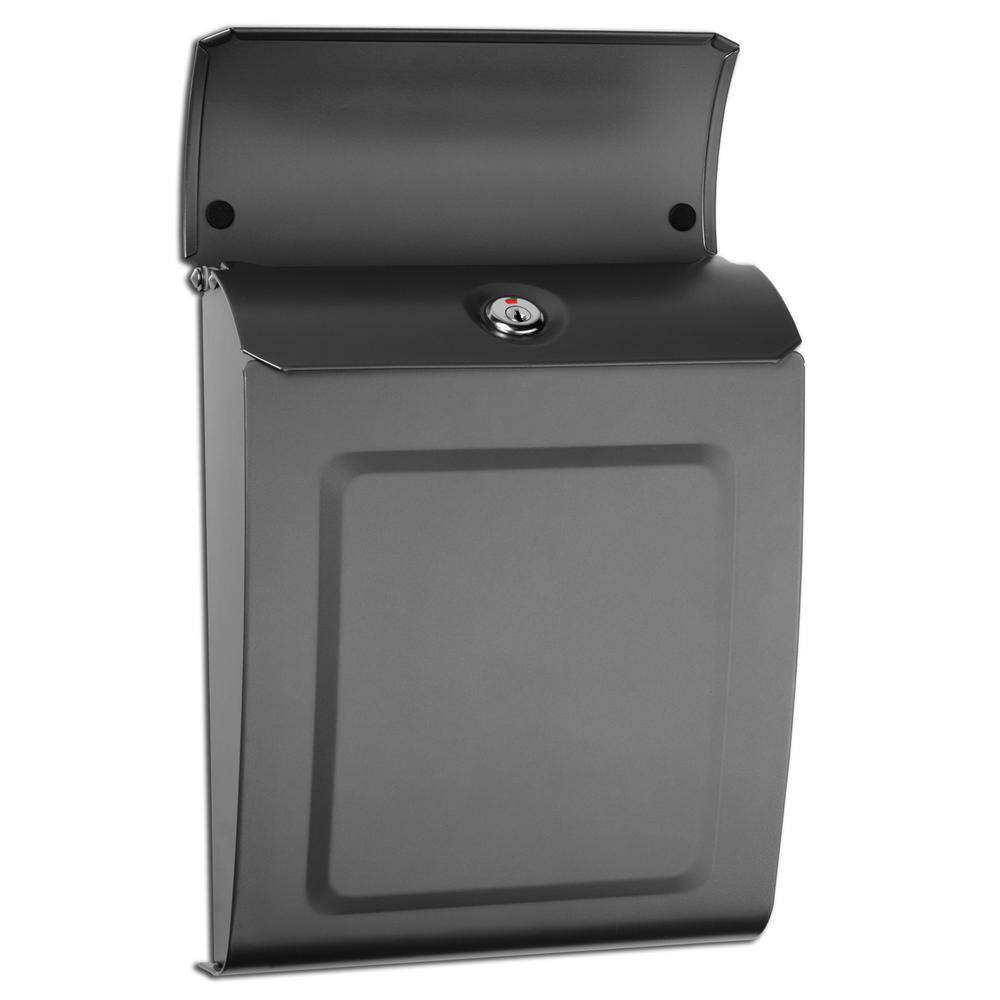 Aspen Graphite Small Locking Wall Mount Mailbox
