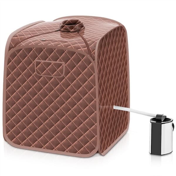 Costway Portable Steam Sauna Brown