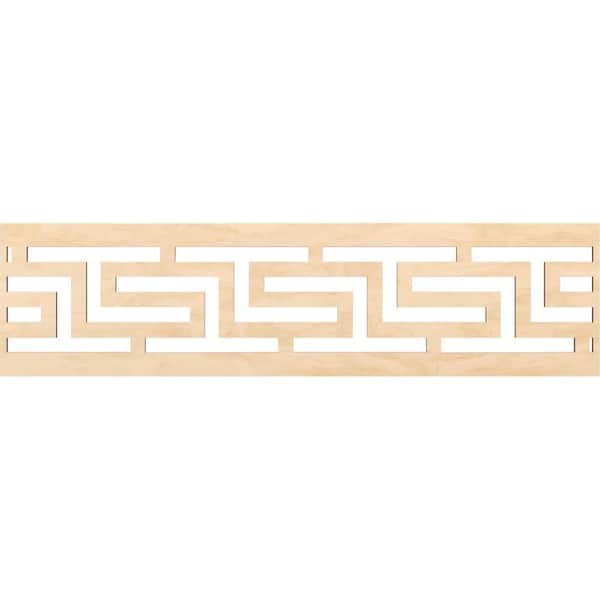Ekena Millwork Tulum Fretwork 0.25 in. D x 47 in. W x 12 in. L Birch Wood Panel Moulding