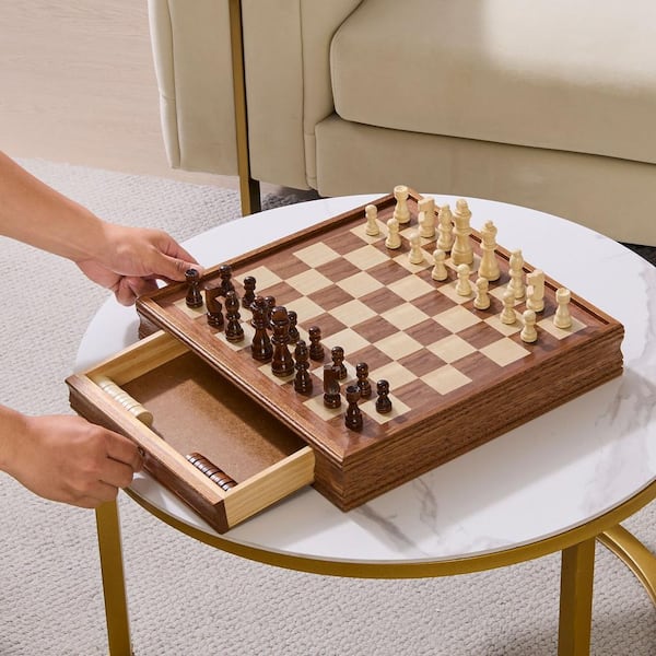 Checkers & Chess Set, Wooden Chess Set For Kid... - Vicedeal