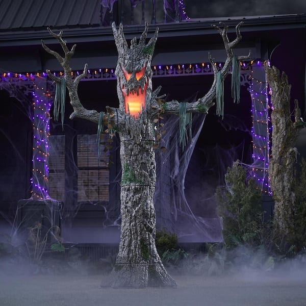 9 ft. Gruesome Grounds Giant-Sized Color Changing LED Murderous Maple