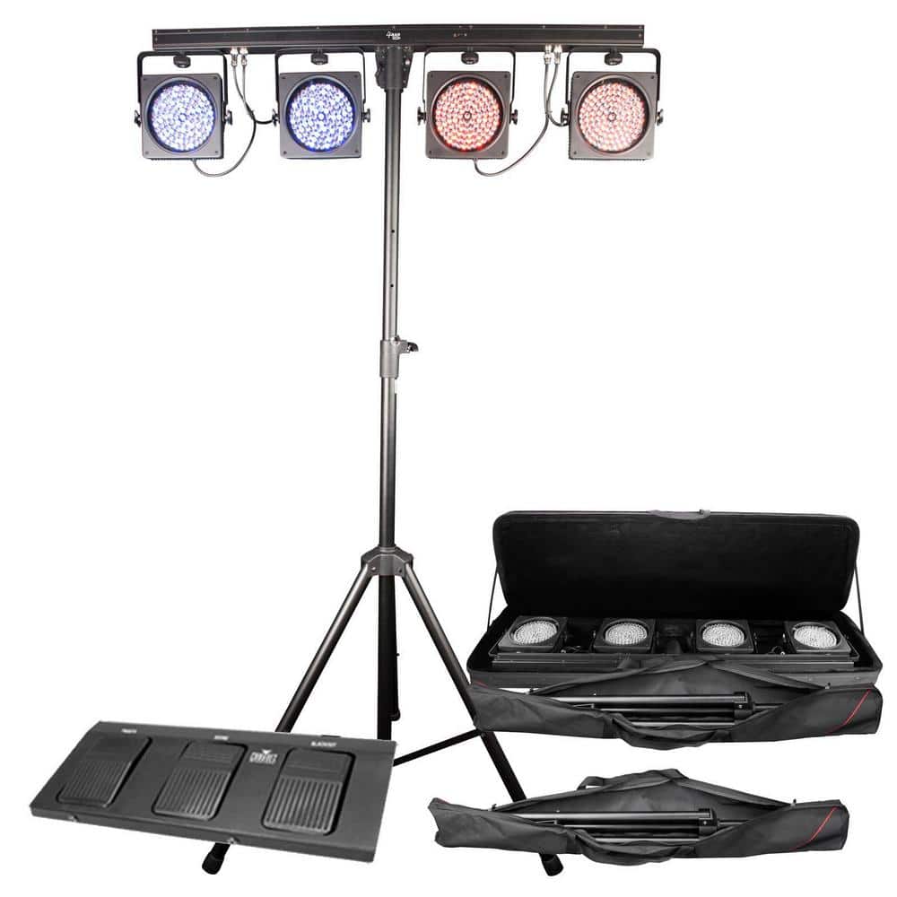 USB DMX LED Wash Light System with Tripod, Travel Bags and Footswitch