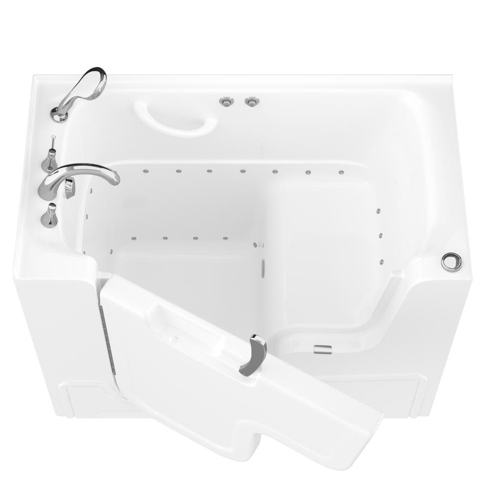 Universal Collection 29 in. L x 52 in. W Left Side Drain Air Jetted Bathtub in White with Aroma and Chroma Therapy price history on PriceWatchPro