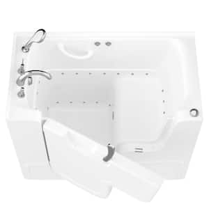 HD-Series 53 in L x 29 in W Left Drain Wheel Chair Access Walk-In Air Tub in White
