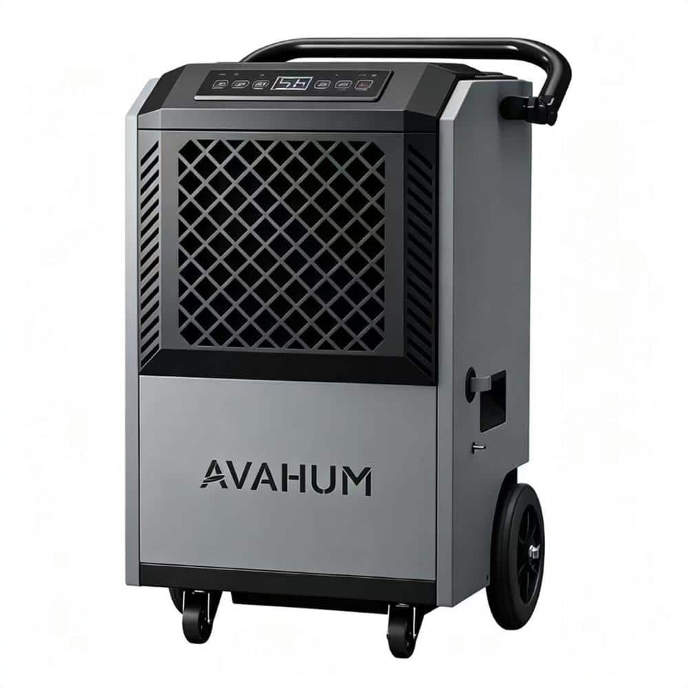 Grey 160-gal commercial dehumidifier w/pump for 7500 sq ft basement/warehouse, auto defrost, 24h timer & drain price history on PriceWatchPro