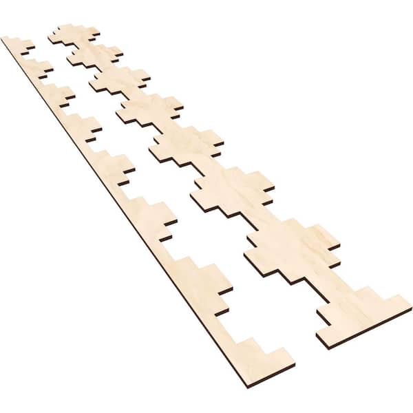 Ekena Millwork Gypsum 47 in. H x 0.25 in. W Slatwall Panels in Birch 15-Pack