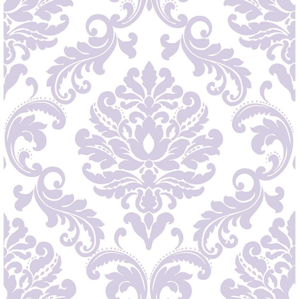 Nuwallpaper Purple Ariel Vinyl Strippable Wallpaper Covers 30 75 Sq Ft Nu1396 The Home Depot