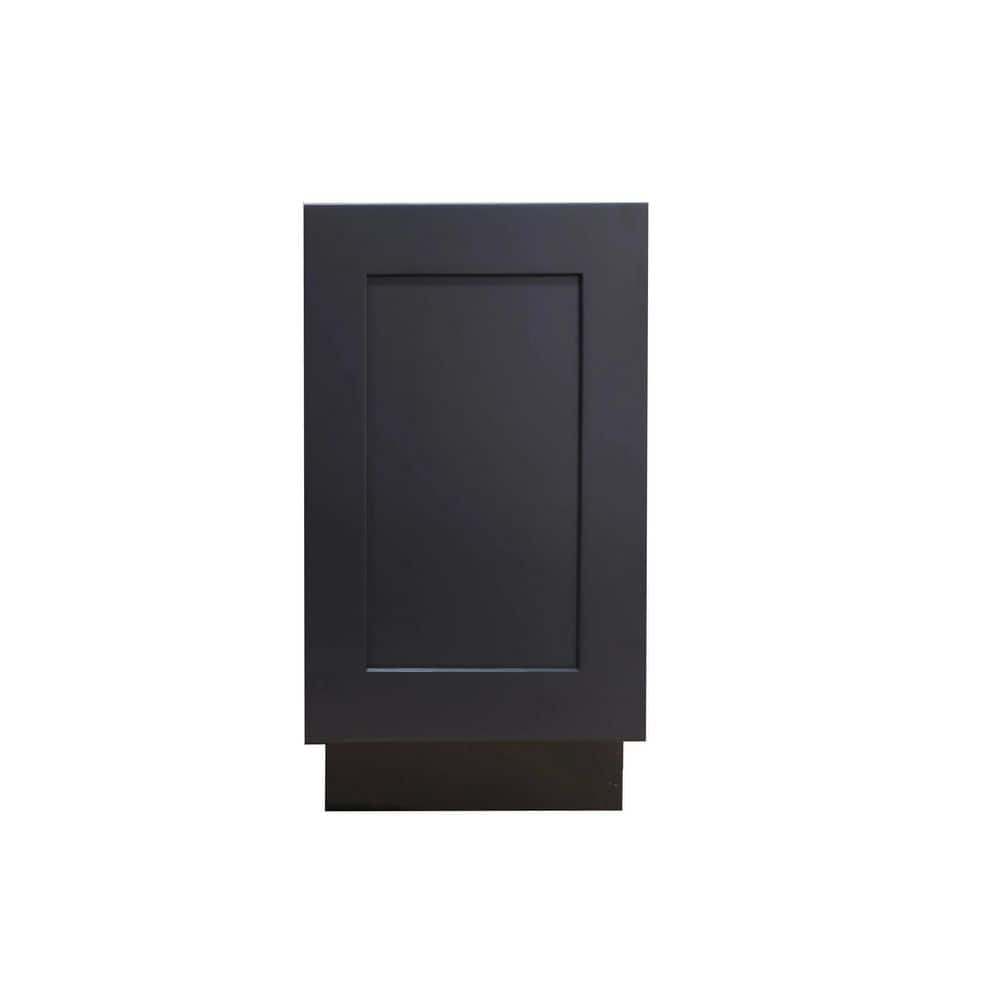 Shaker Assembled 21 in. W x 34.5 in. H x 24 in. D Full Height Door Base Cabinet in Charcoal Black price history on PriceWatchPro