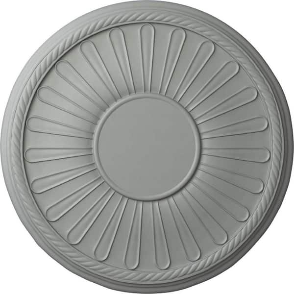 Ekena Millwork 1-1/4" x 19-7/8" x 19-7/8" Polyurethane Leandros Ceiling Medallion, Primed White