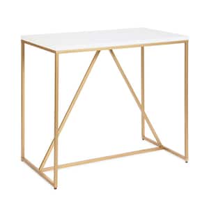 Truss 42 in. W White Rectangle Modern MDF Pub Table