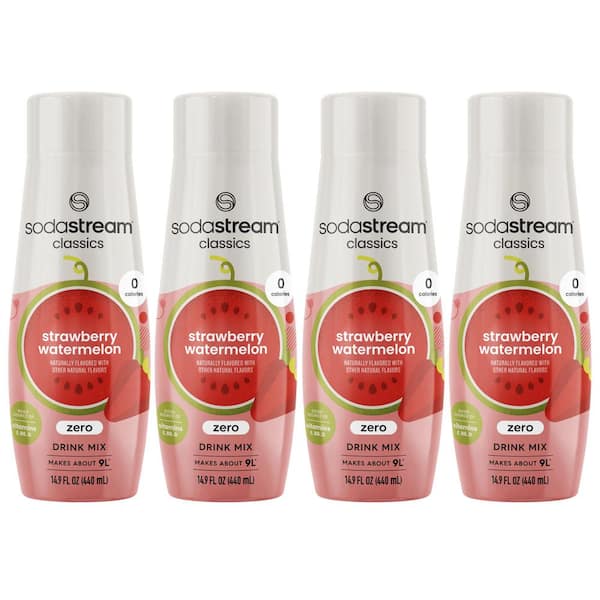SodaStream 440 ml Strawberry Watermelon Zero Calorie Soda Mix (Case of 4)