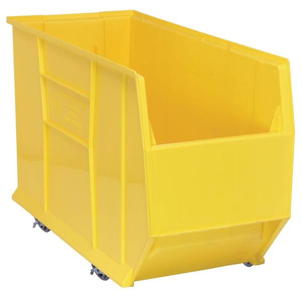 QUANTUM STORAGE SYSTEMS 36 in. Quantum Hulk Mobile 45 Gal. Storage Tote in Yellow (1-Pack)