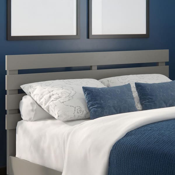 AFI Oxford Queen Headboard with USB Turbo Charger in Grey