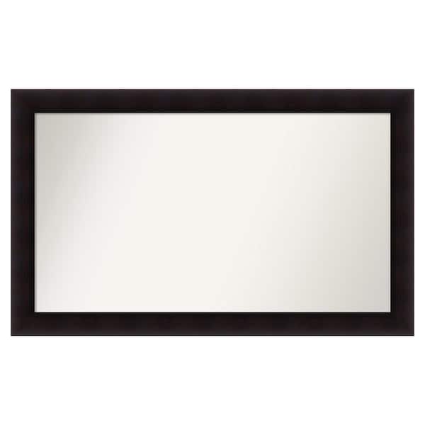 Amanti Art Portico Espresso 51.75 in. x 31.75 in. Custom Non-Beveled Wood Framed Batthroom Vanity Wall Mirror