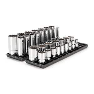 1/2 in. Drive 12-Point Socket Set with Rails (3/8 in.-1-5/16 in.) (32-Piece)