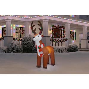 Home Accents Holiday 5 ft. LED 2 Dogs in Sleigh Inflatable 23GM82224 - The  Home Depot