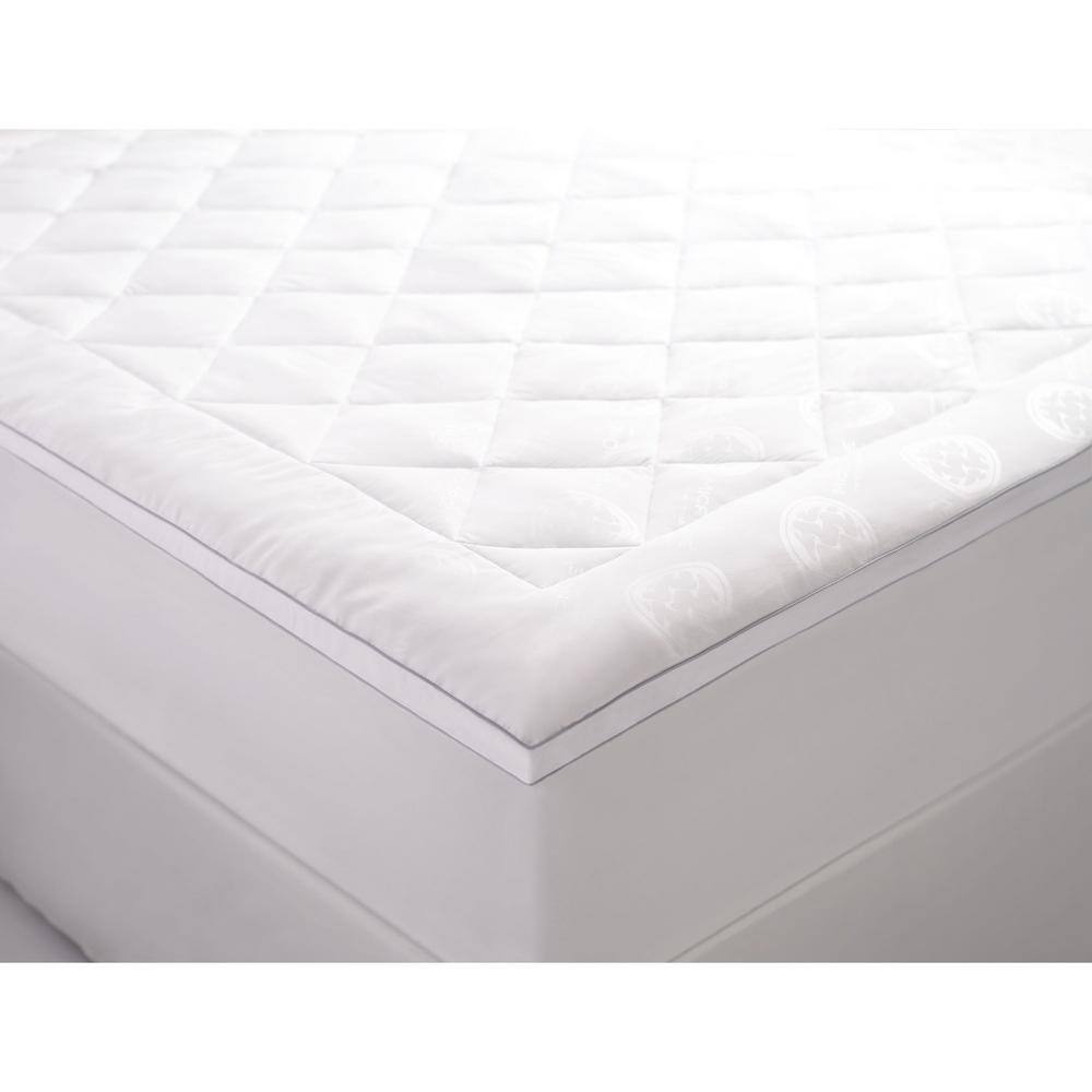 White California King Anti-Allergen Memory Fiber Mattress Pad