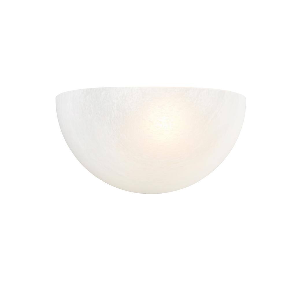 Contemporary White Dome 10" Metal Wall Sconce