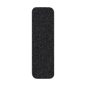 Diego Dark Grey 28 in. x 8.7 in. Solid Non-Slip Rubber Back Stair Tread Cover (Set of 8)