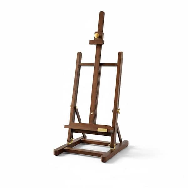 Large Tabletop H Frame Painting Easel Assembly-Free Beech Wood Desktop Stand Adjustable for Canvas Display