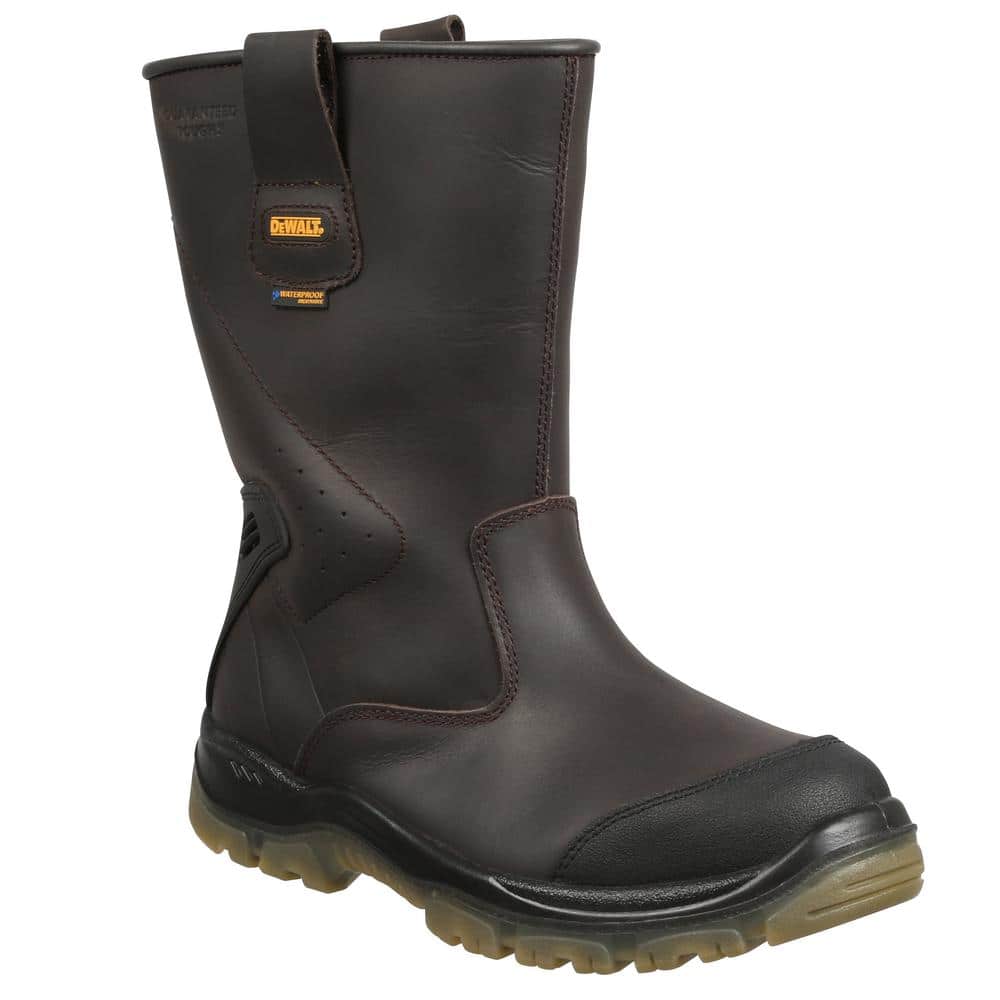 DEWALT Men's Titanium Waterproof Wellington Work Boots Steel Toe