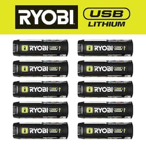 USB Lithium 2.0 Ah Lithium Rechargeable Batteries (10-Pack)