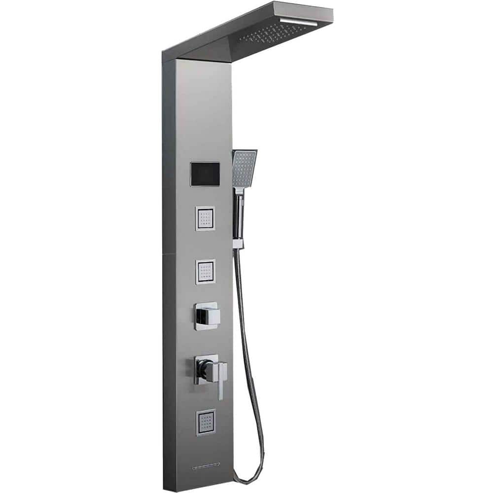 Roxy 7.8 in. W 3 Jet Shower Tower in Brushed Stainless Steel 16GS-36262 price history on PriceWatchPro