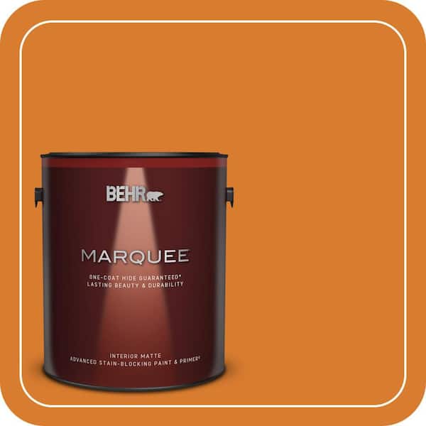 BEHR MARQUEE 1 gal. #270B-7 Bonfire Matte Interior Paint & Primer