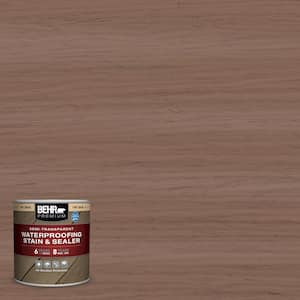 8 oz. #ST-148 Adobe Brown Semi-Transparent Waterproofing Exterior Wood Stain and Sealer Sample