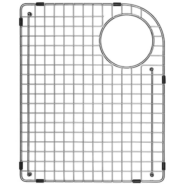 SERENE VALLEY 14.25 in. x 17.6 in. Rear Drain Heavy-Duty Stainless-Steel Sink Grid