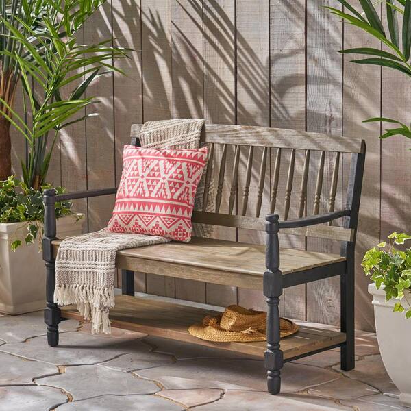 椅子 Neighborhood x Warlock WS-Bench Great Seller Furniture Outdoor Acacia Wood Bench with Shelf