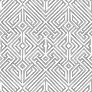 Lyon Grey Geometric Key Matte Non Woven Wallpaper Sample
