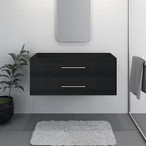 Napa 48 in. W x 18 in. D x 21 in. H Single Sink Bath Vanity Cabinet without Top in Black Ash, Wall Mounted