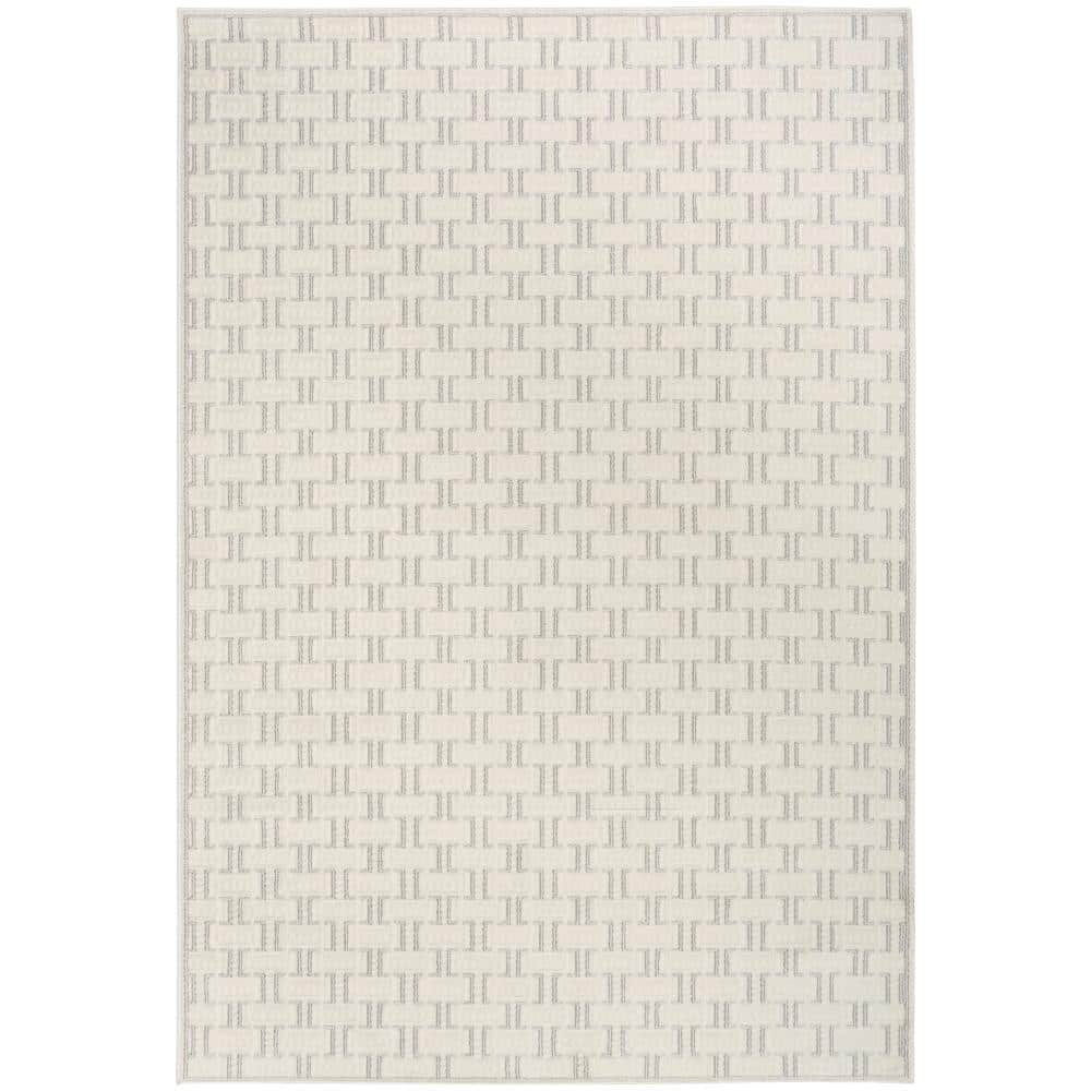 NAAR PAYAS Collection 5X7 Ivory / Grey / Traditional Area Rug