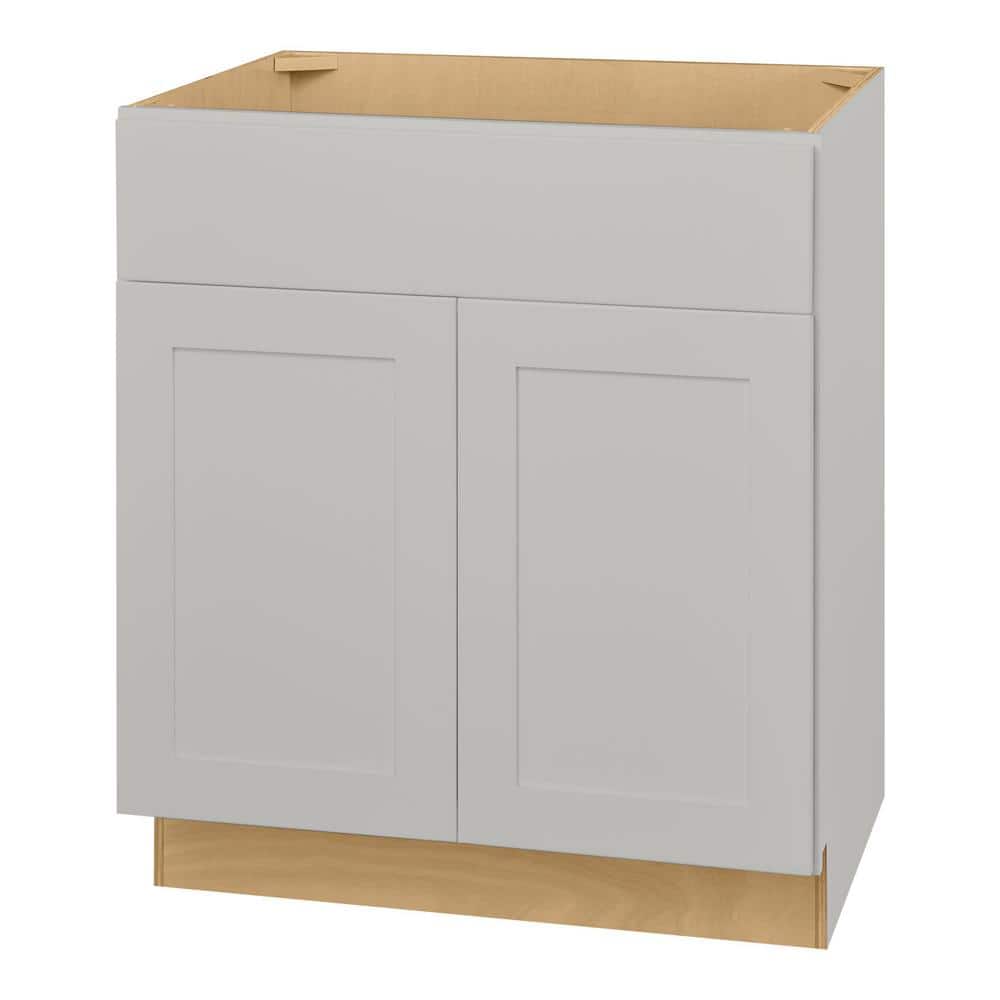 Hampton Bay Avondale 30 in. W x 21 in. D x 34.5 in. H Ready to Assemble Plywood Shaker Sink Base Bath Cabinet in Dove Gray -  10043