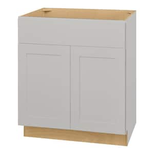 Avondale 30 in. W x 21 in. D x 34.5 in. H Ready to Assemble Plywood Shaker Sink Base Bath Cabinet in Dove Gray