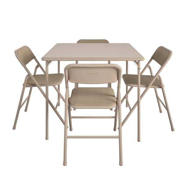 Cosco 5-Piece Folding Dining Set, Tan