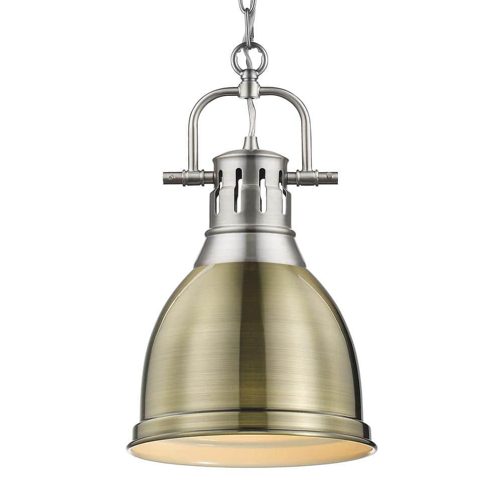 Duncan 1-Light Pewter Standard Mini Pendant with Metal Shade price history on PriceWatchPro