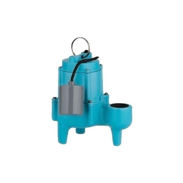 Little Giant 9SN-CIA-RF 4/10 HP Submersible Sewage Pump with Piggyback Mechanical Float Switch