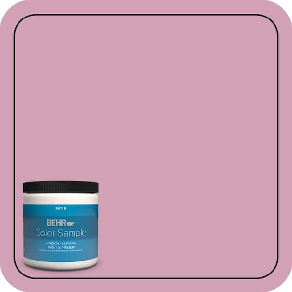 BEHR PREMIUM PLUS 8 oz. #M130-4 Raspberry Smoothie Satin Enamel Interior/Exterior Paint & Primer Color Sample