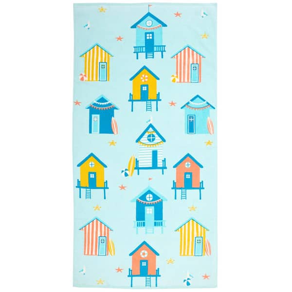 FRESHFOLDS Multi-Colored 100% Cotton Premium Single Ultra Soft Beach Towel