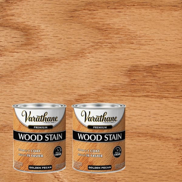 Varathane 1 qt. Golden Pecan Premium Fast Dry Interior Wood Stain (2-Pack)