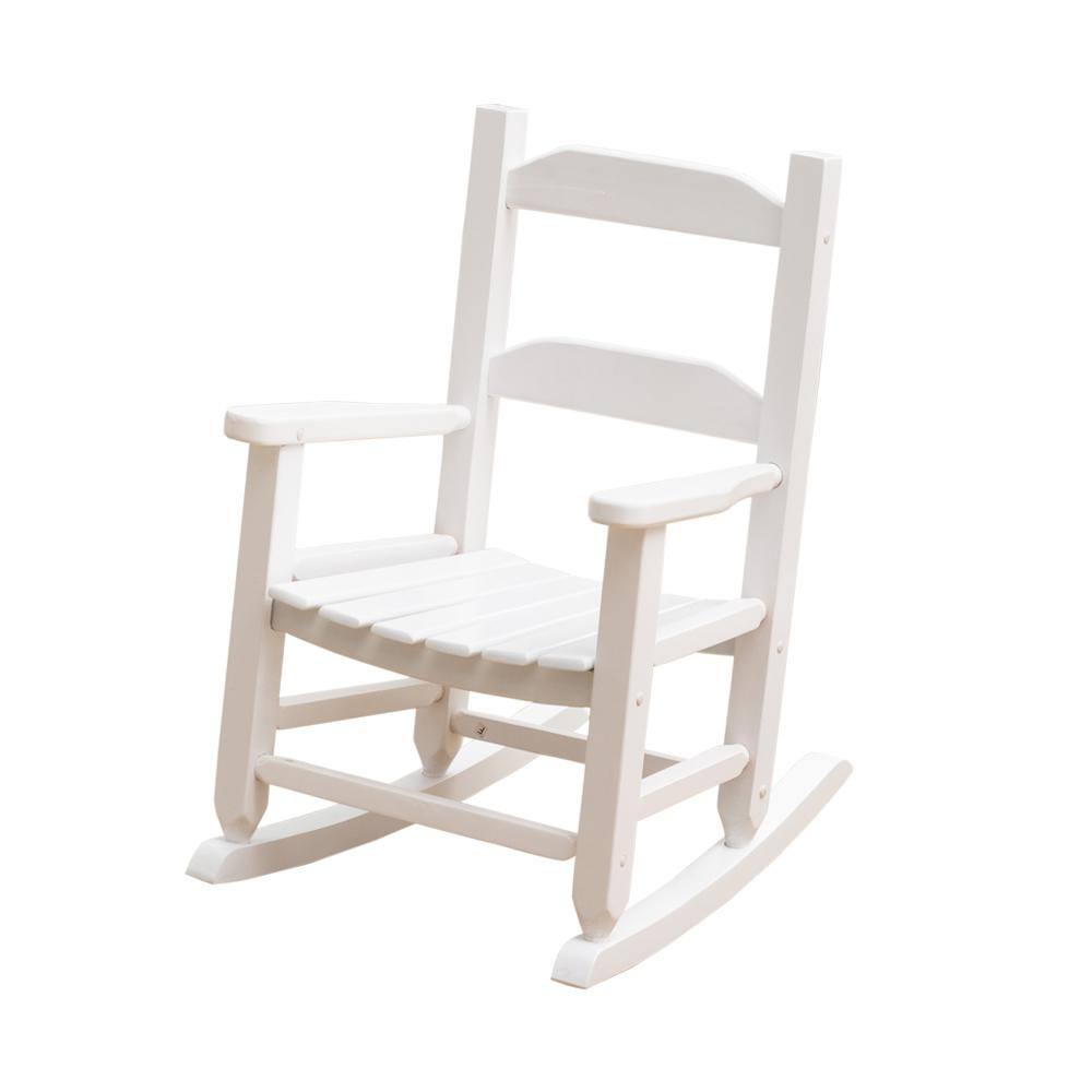 childs white rocking chair