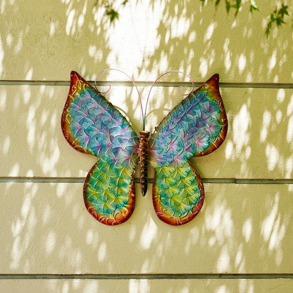 20 in. L Metal Butterfly Wall Decor