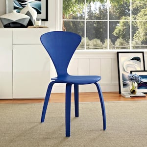 Vortex Mid-Century Modern Kitchen and Dining Room Chair in Blue