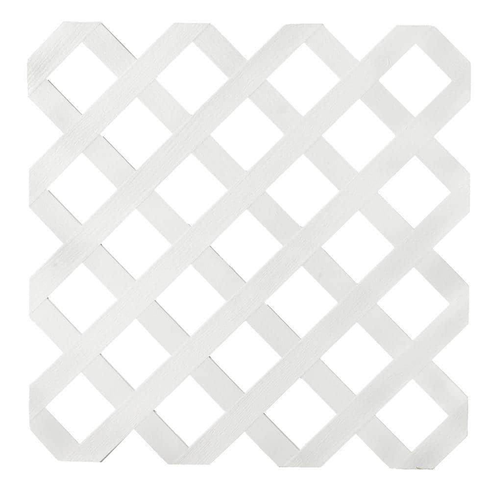 Veranda 4 Ft X 8 Ft Standard White Vinyl Lattice 70697 The Home Depot   White Veranda Vinyl Lattice 70697 64 1000 