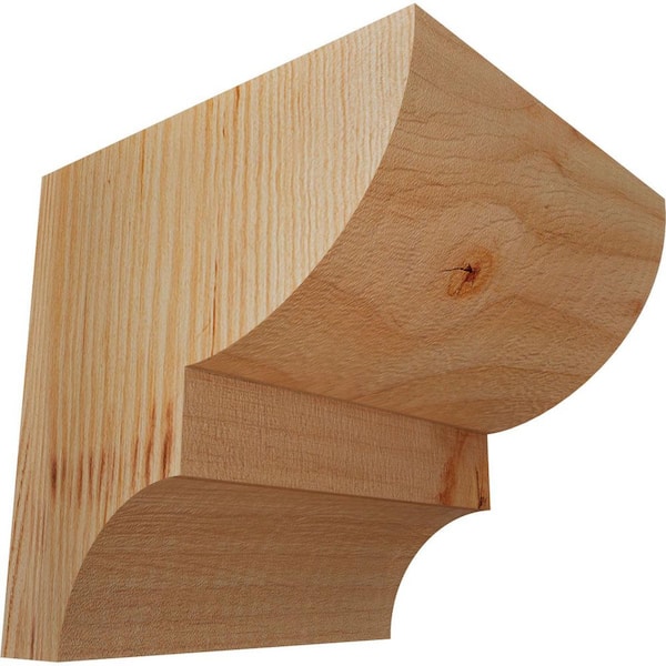 Ekena Millwork 5-1/2 in. x 6 in. x 6 in. Douglas Fir Ridgewood Smooth Corbel