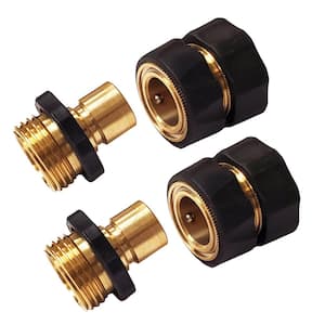 6-9454: 3/4 in. Garden Hose Quick-Connect Fittings Male and Female 2-Piece Assembly, (Set of 2)