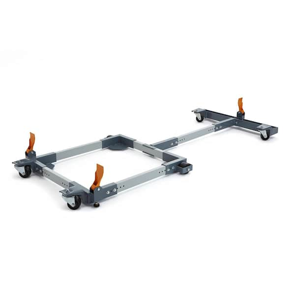 Steel Super Duty 1500 lb. Capacity Universal Mobile Base + 32-45 in. Adjustable T-Extension Combo