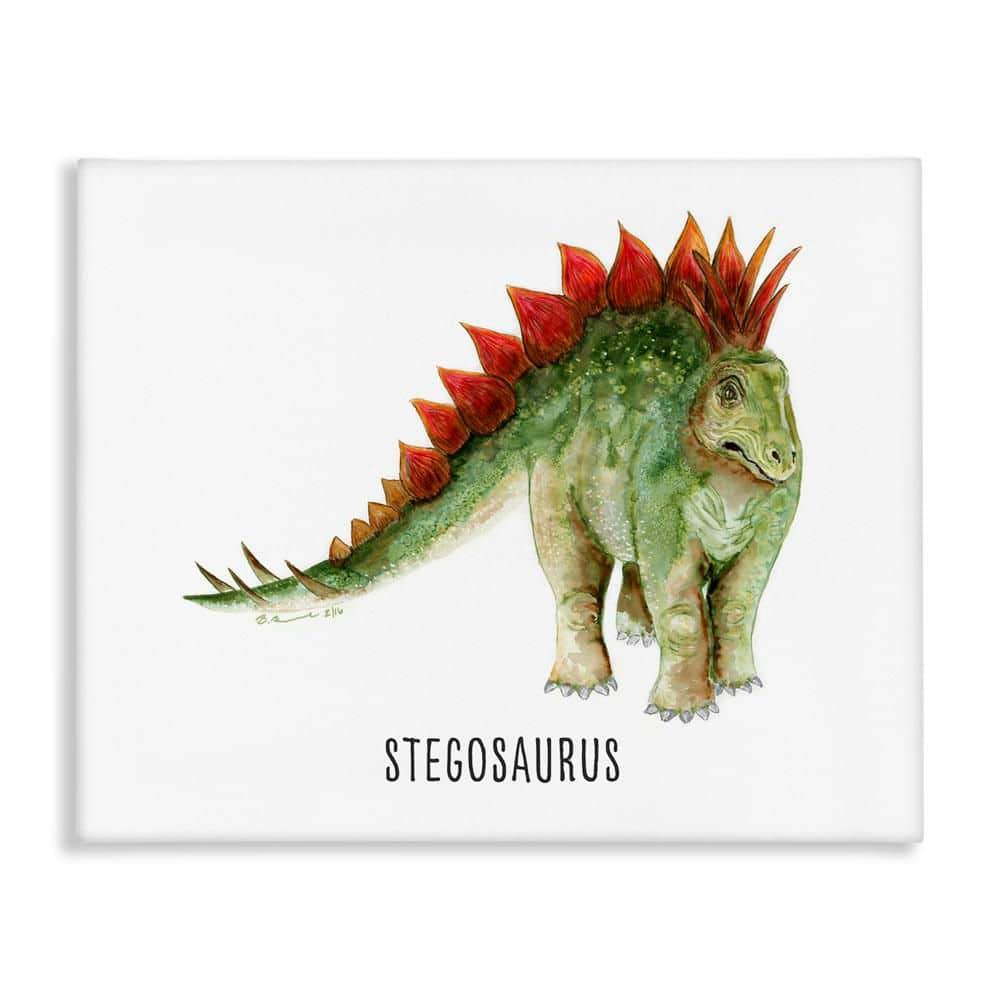 Stegosaurus Dinosaur Learning by Brett Blumenthal Unframed Animal Graphic Art Print 30 in. x 40 in. price history on PriceWatchPro
